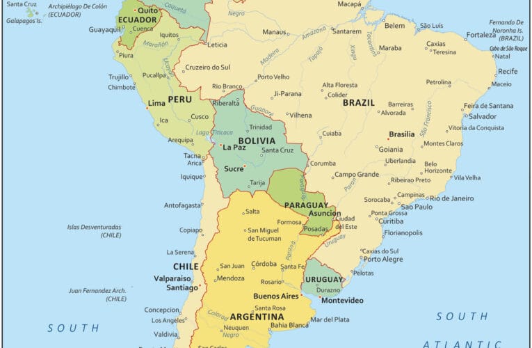 South America Continental Map